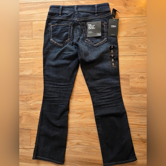 Silver Jeans Suki Curvy Fit Mid Rise Slim Boot Jeans 31x31 NWT - Picture 9 of 11